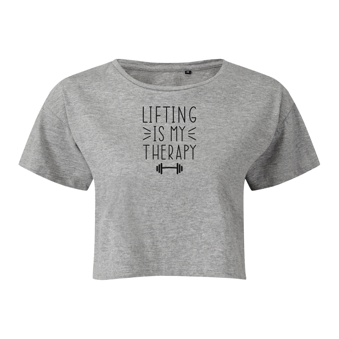 Lifting Is My Therapy Cropped T-Shirt