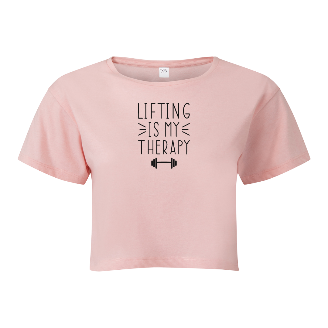 Lifting Is My Therapy Cropped T-Shirt