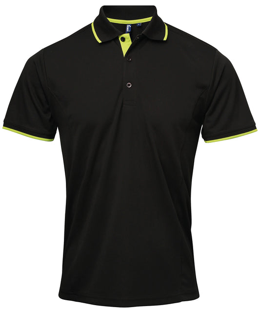 Premier Contrast Coolchecker Piqué Polo Shirt