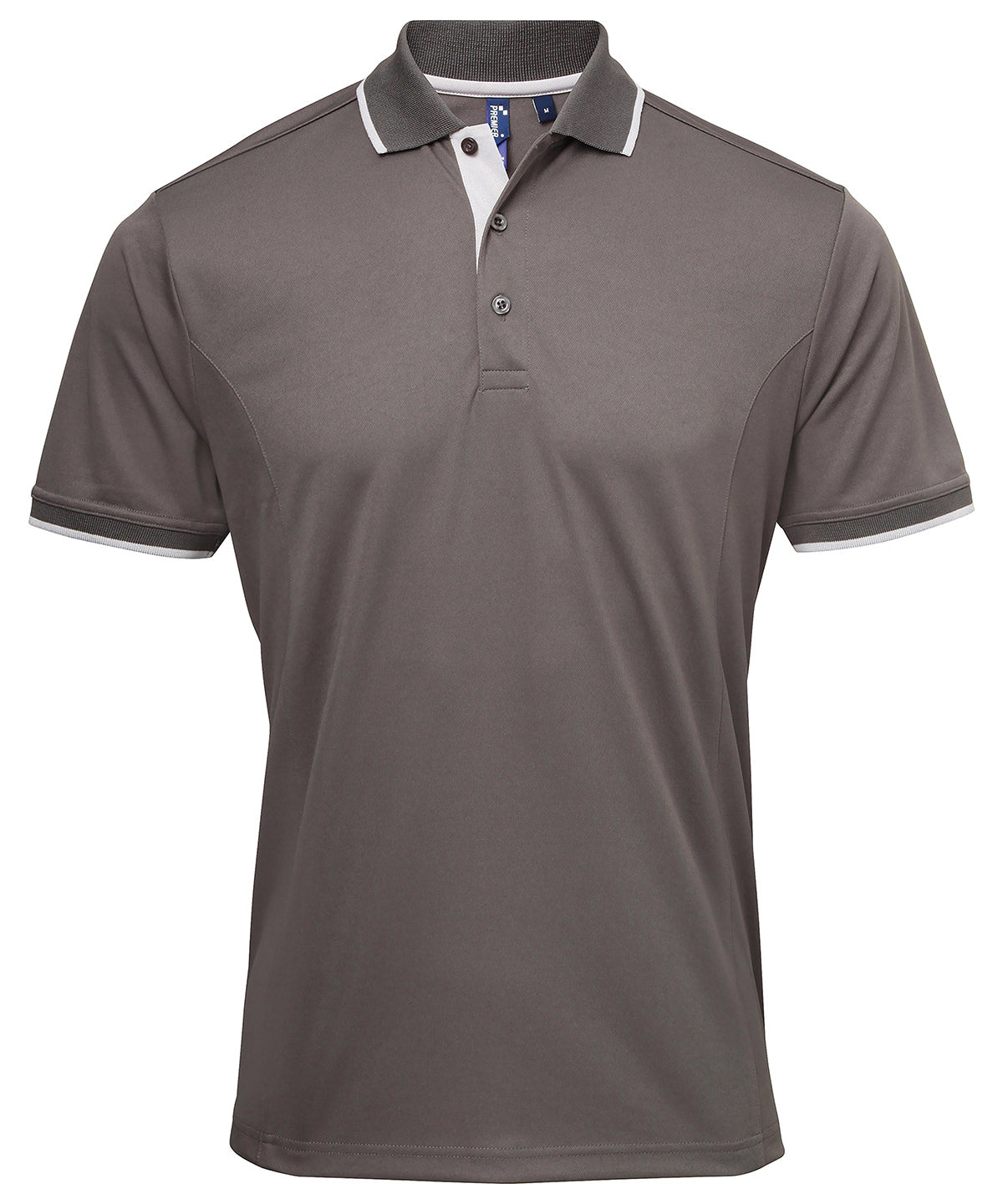 Premier Contrast Coolchecker Piqué Polo Shirt